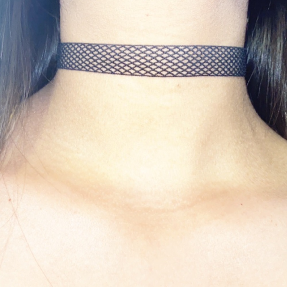 Handmade Black Fishnet Choker